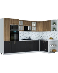 Кухонный гарнитур Интерлиния Мила Шато 1.68x3.2 ВТ PR