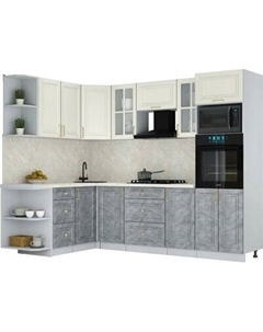 Кухонный гарнитур Интерлиния Мила Шато 1.68x2.6 ВТ LV