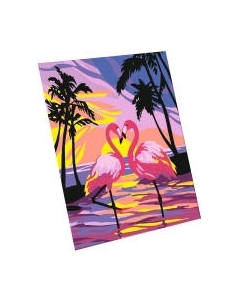 Картина по номерам Школа талантов Фламинго на закате / 5142068