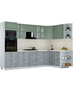 Кухонный гарнитур Интерлиния Мила Шато 1.68x3.0 ВТ PR