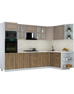 Кухонный гарнитур Интерлиния Мила Шато 1.68x3.0 ВТ PR