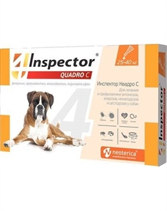 Капли от паразитов INSPECTOR Quadro для собак 25-40кг / I307 Inspector
