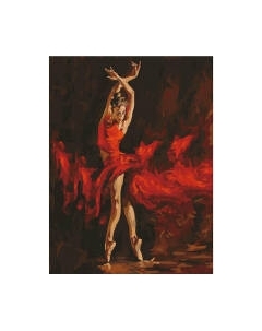 Картина по номерам Огненная женщина / 662467 Остров сокровищ