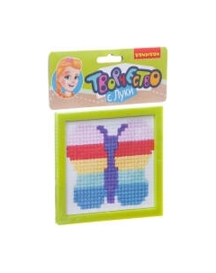 Набор для вышивания Bondibon Бабочка на пластиковой канве / ВВ1641