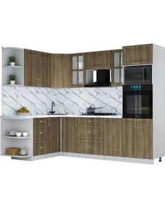 Кухонный гарнитур Интерлиния Мила Шато 1.68x2.6 ВТ LV