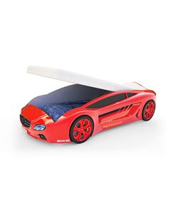 Кровать машина карлсон roadster мерседес с подъемным механизмом красный 105x49x174 см Magic cars