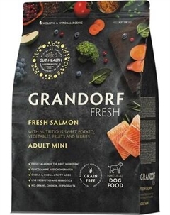 Сухой корм для собак Adult Mini Breeds Fresh Salmon&Sweet Potato Grandorf