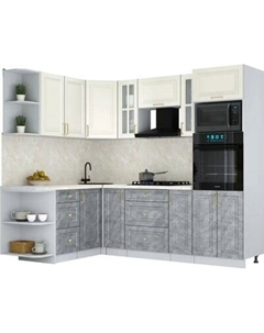 Кухонный гарнитур Интерлиния Мила Шато 1.68x2.4 ВТ LV