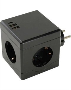 Электроразветвитель Stekker 250В 16A 2хUSB A+Type C ADP16-33-22 / 49658