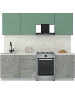 Кухонный гарнитур Интерлиния Мила Матте 2.3 Б