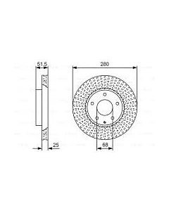 Тормозной диск 0986479C36 Bosch