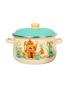 Кастрюля СтальЭмаль Чайный домик 1с46я Стальэмаль