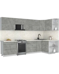 Кухонный гарнитур Интерлиния Мила Матте 1.5x3.2 Б PR
