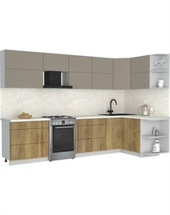 Кухонный гарнитур Интерлиния Мила Матте 1.5x3.2 Б PR