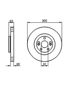 Тормозной диск 0986479109 Bosch