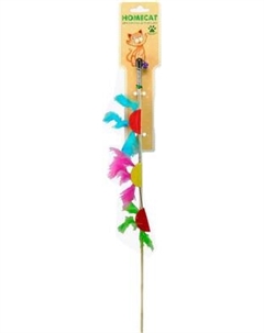 Игрушка для кошек Homecat Дразнилка Гирлянда из фетра с перьями / 71141