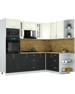 Кухонный гарнитур Интерлиния Мила Шато 1.68x2.4 ВТ PR