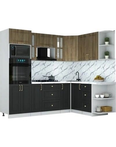 Кухонный гарнитур Интерлиния Мила Шато 1.68x2.4 ВТ PR