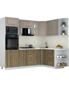 Кухонный гарнитур Интерлиния Мила Шато 1.68x2.4 ВТ PR