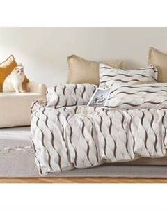 Комплект постельного белья Реноме Евро Оливковая коллекция. Простыня на резинке УУ 6895