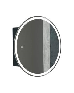 Шкаф с зеркалом для ванной Континент Torneo Black Led D 600