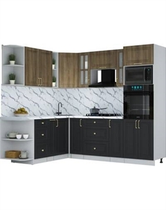 Кухонный гарнитур Интерлиния Мила Шато 1.88x2.4 ВТ LV