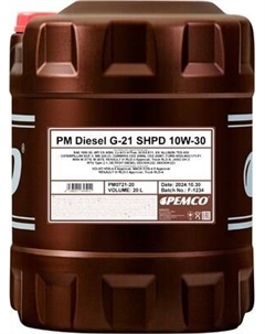 Моторное масло Pemco G-21 Diesel 10W30 SHPD CK-4/SN Plus / 58256