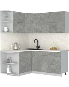Кухонный гарнитур Интерлиния Мила Матте 1.5x1.8 А