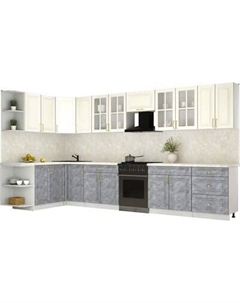 Кухонный гарнитур Интерлиния Мила Шато 1.7x3.8 LV