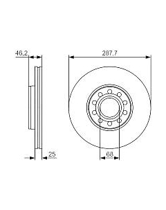 Тормозной диск 0986479S19 Bosch