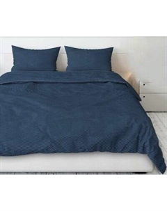 Комплект постельного белья Бояртекс Креп-Жатка №19-4118 Темный деним 2сп с европростыней