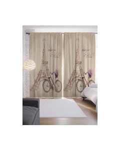 Шторы JoyArty На велосипеде в Париж / p_1438 Joyarty