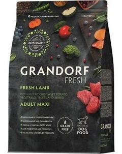 Сухой корм для собак Adult Maxi Breeds Fresh Lamb&Sweet Potato Grandorf