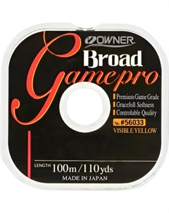 Леска монофильная Owner Broad Game Pro yellow / 56033-020