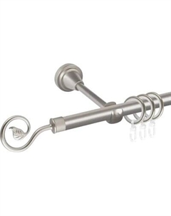 Карниз для штор АС ФОРОС Prime D16Г + наконечники Завиток одинарный Ас форос