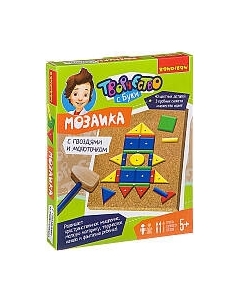 Развивающая игра Bondibon Мозаика с гвоздями и молоточком 2 / ВВ2692