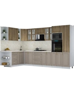 Кухонный гарнитур Интерлиния Мила Шато 1.88x3.4 ВТ LV