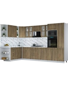 Кухонный гарнитур Интерлиния Мила Шато 1.88x3.4 ВТ LV