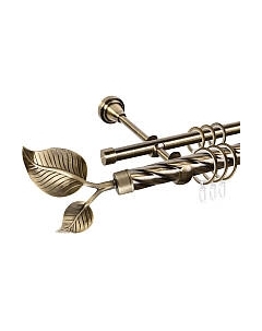 Карниз для штор АС ФОРОС Grace D25К/16Г + наконечники Лист большой Ас форос