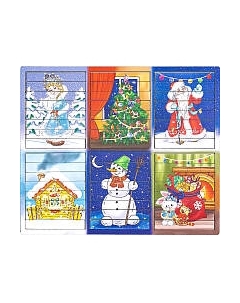 Развивающая игрушка Новогодние пазлы из палочек / П234 Smile decor