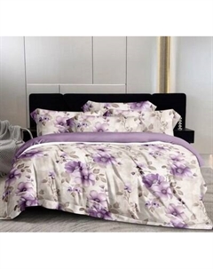 Комплект постельного белья Евро Оливковая коллекция. Простыня на резинке УУ 6703 Реноме