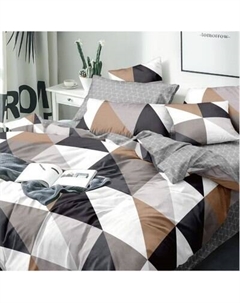 Комплект постельного белья Alleri Поплин Luxe 2сп с европростыней / П-117