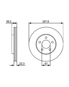 Тормозной диск 0986479R56 Bosch