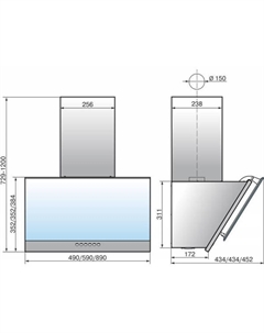 Кухонная вытяжка Рубин S4 90П-700-Э4Д (перламутр/белое стекло) Elikor