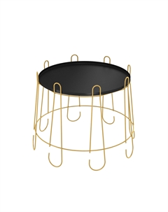 Стол журнальный SHT-CT6-2 золото/черный муар Sheffilton