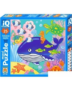 Мозаика/пазл IQ Макси. Кит в синем море 2+ 9785811282241 Айрис-пресс