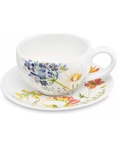 Чашка с блюдцем Decor de table Полевые цветы / CL-FS00563G