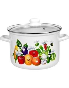 Кастрюля Лысьвенские эмали Веселые овощи С-1615 САП2/4ЭК