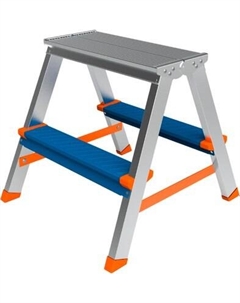 Лестница-стремянка Sarayli Алюминиевая двухсторонняя Color 004738 (2x2)