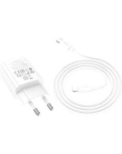 Зарядное устройство сетевое Hoco N62 с кабелем Lightning-Type-C